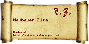 Neubauer Zita névjegykártya